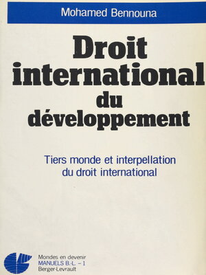 cover image of Droit international du développement